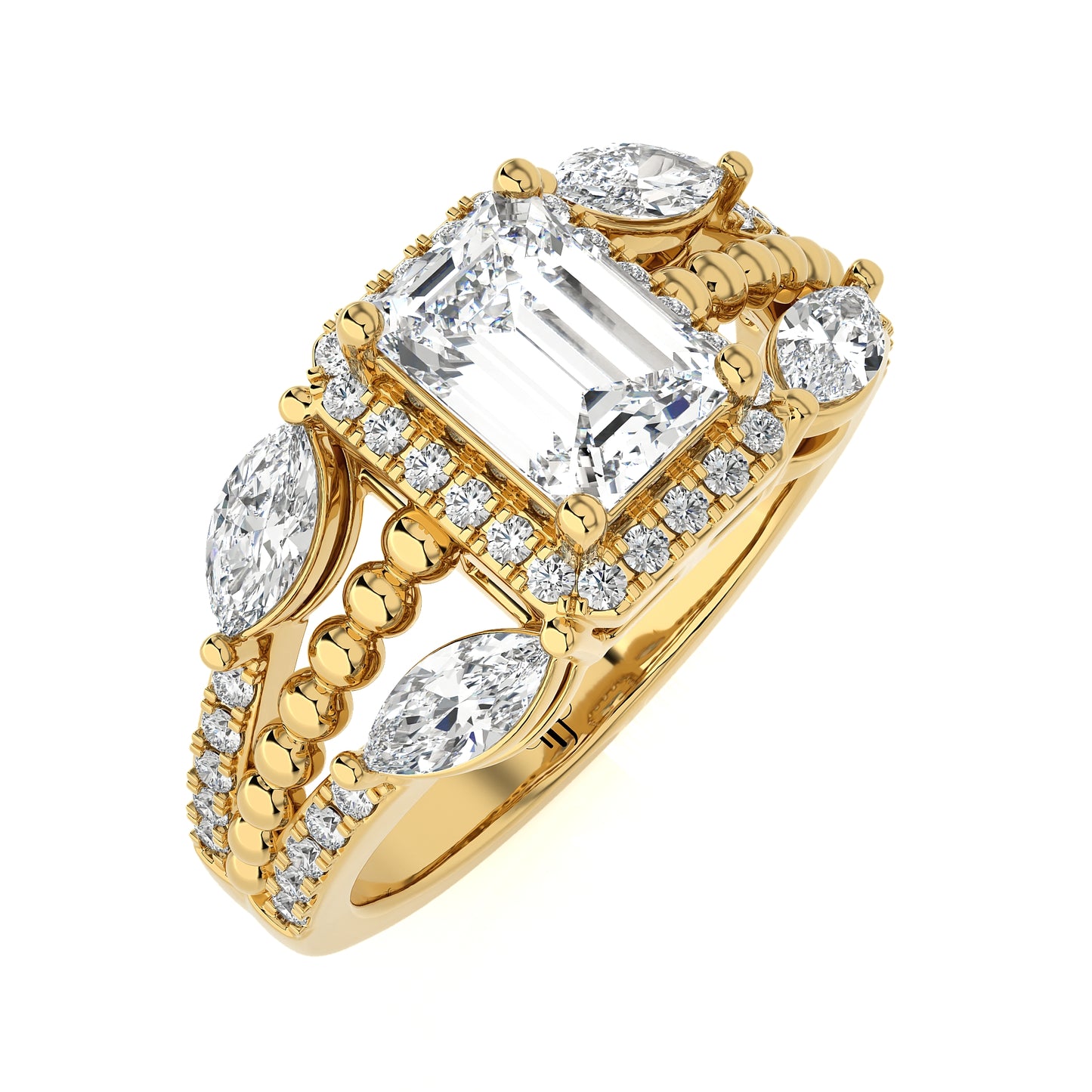 1.85 Ct Antique Style Engagement & Wedding Ring
