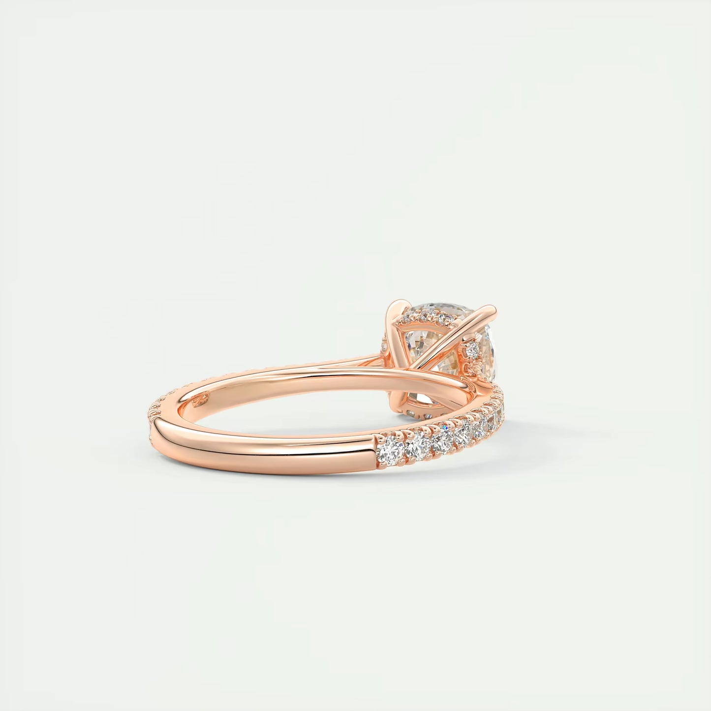 2.50 Ct The Cathedral Deluxe Cushion Hidden Halo Engagement Ring