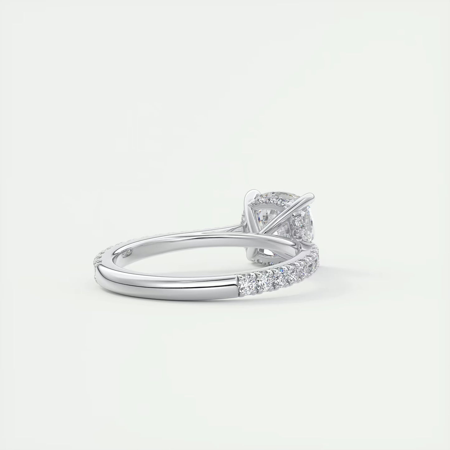 2.50 Ct The Cathedral Deluxe Cushion Hidden Halo Engagement Ring
