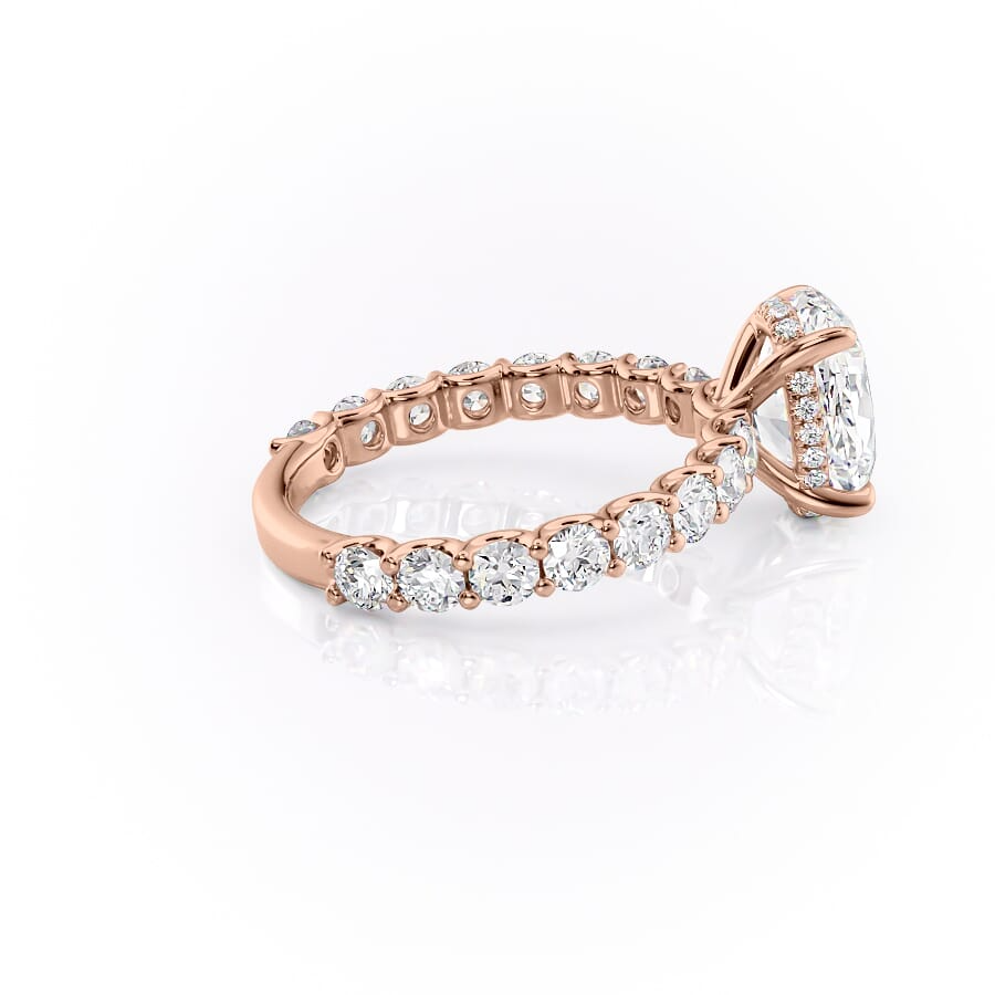 4.00 CT The Adelle Oval Pave Diamonds, Set Engagement Ring
