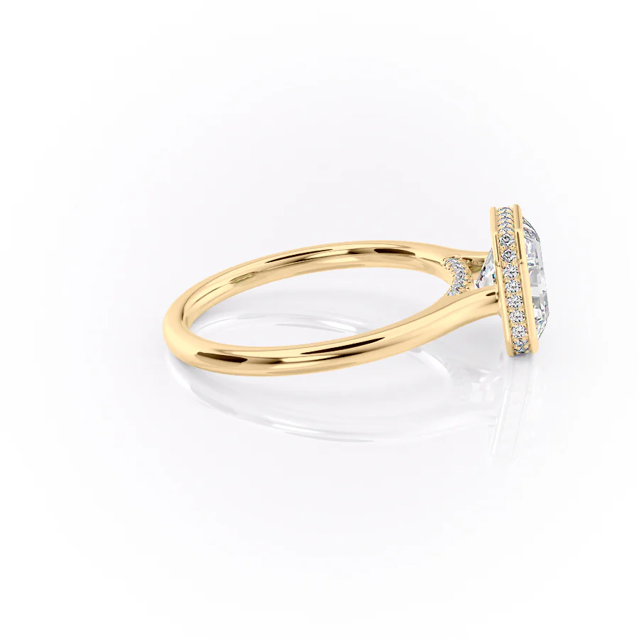 3.00 CT The Charlotte Asscher Bezel-Set Engagement Ring Pave-Set