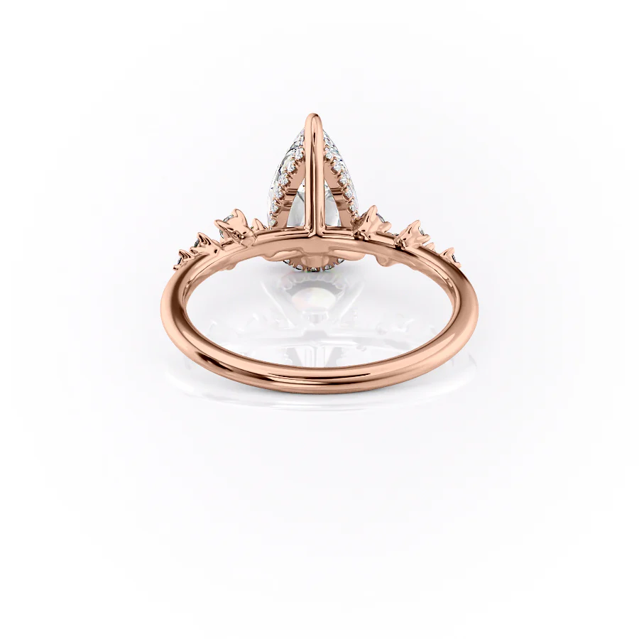 2.50 CT Pear Breathtaking Engagement Ring Hidden Halo