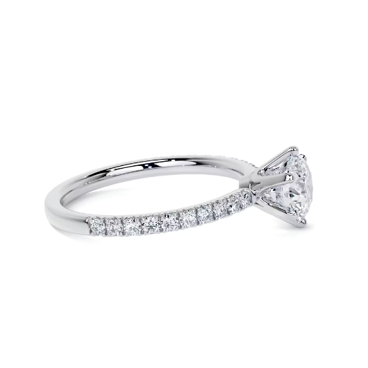 2.00 Ct In Round Bardot Scallop Engagement Ring