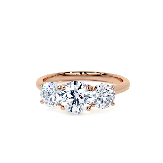 2.50 Ct In Round Bardot Scallop Engagement Ring