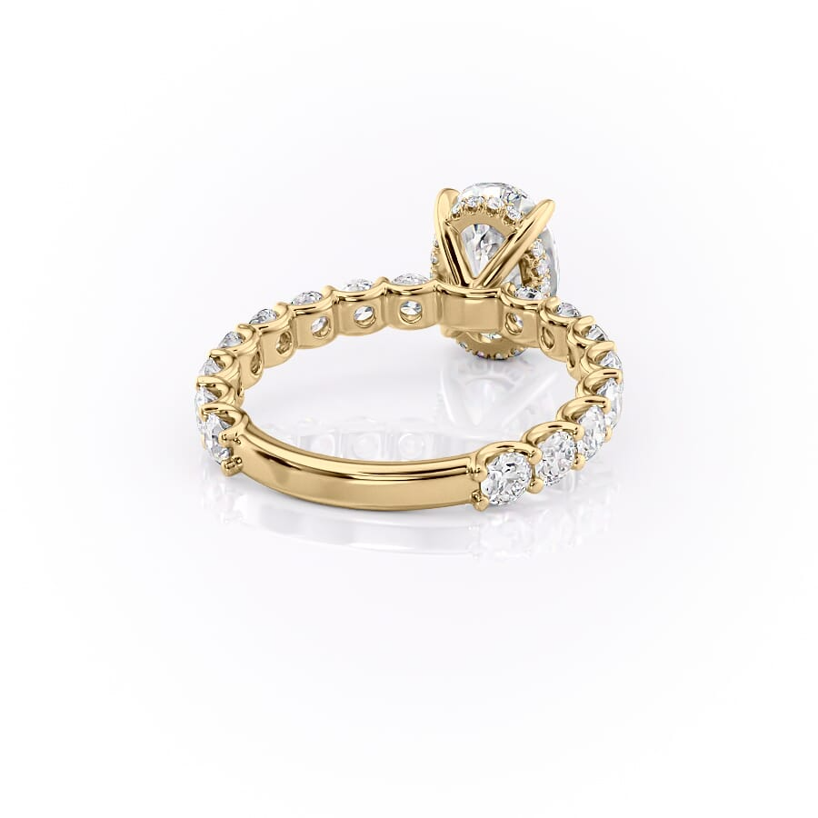 4.00 CT The Adelle Oval Pave Diamonds, Set Engagement Ring