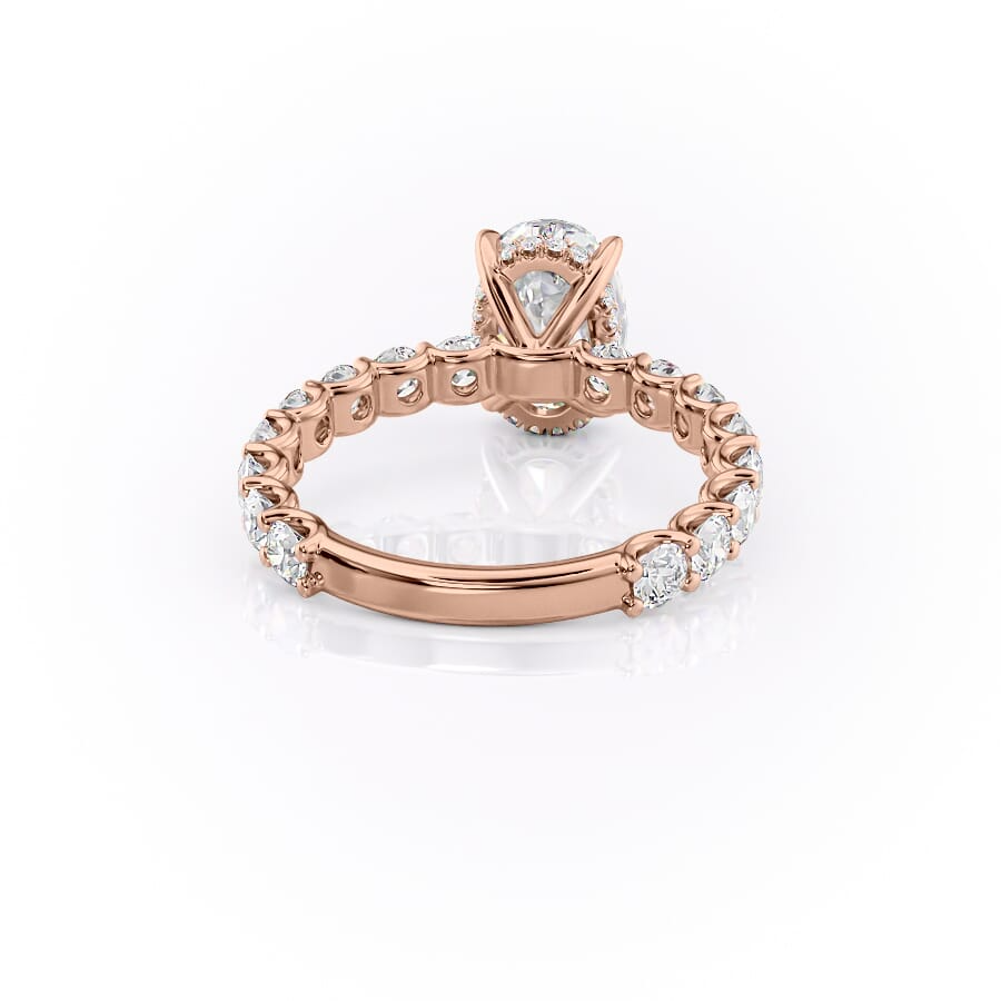 4.00 CT The Adelle Oval Pave Diamonds, Set Engagement Ring