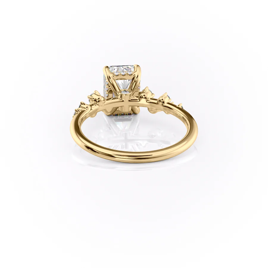 2.50 CT Radiant The Mia Engagement Ring Hidden Halo