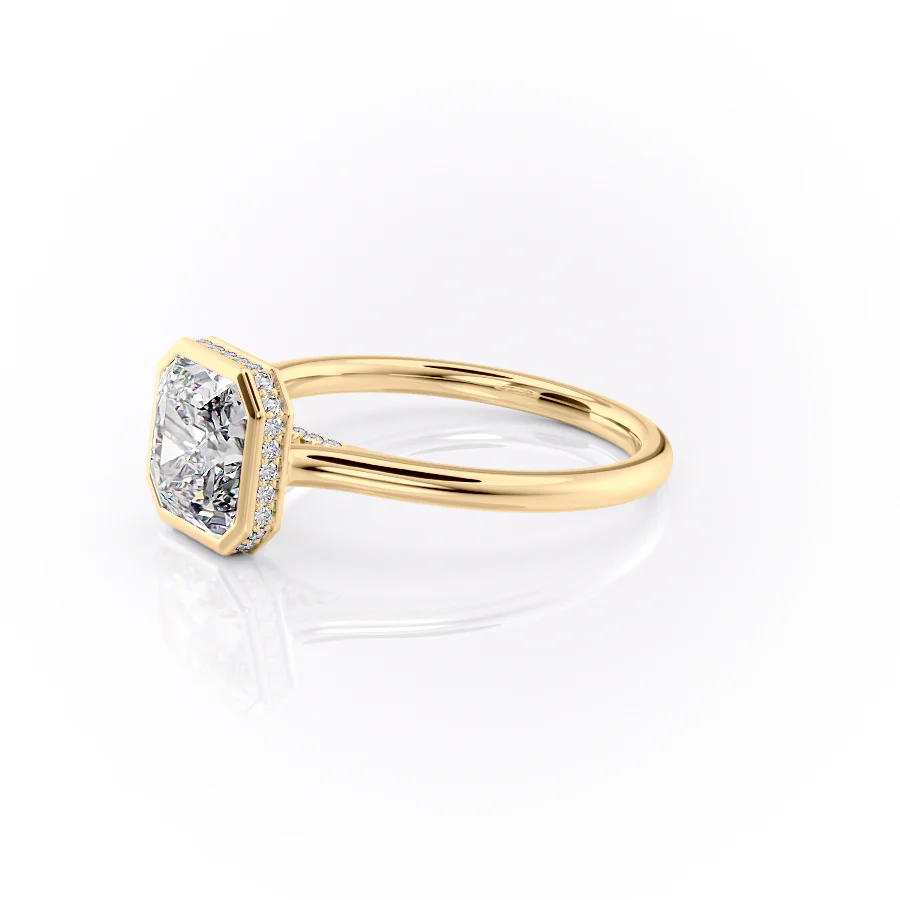 3.00 CT The Charlotte Asscher Bezel-Set Engagement Ring Pave-Set