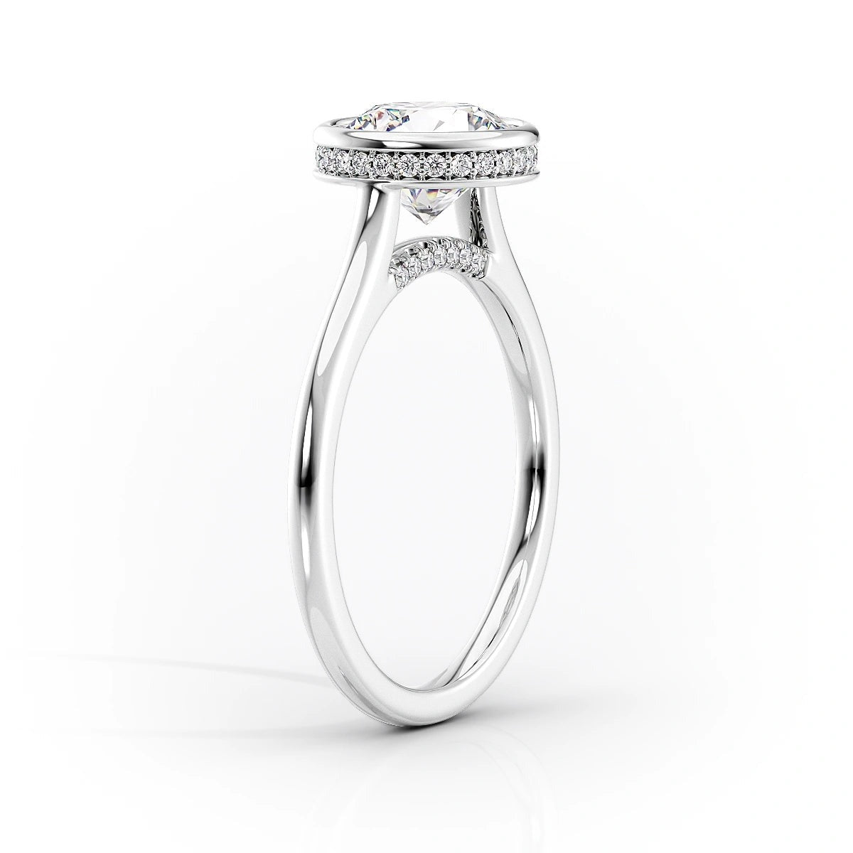 3.00 CT The Charlotte Cushion Bezel-Set Engagement Ring