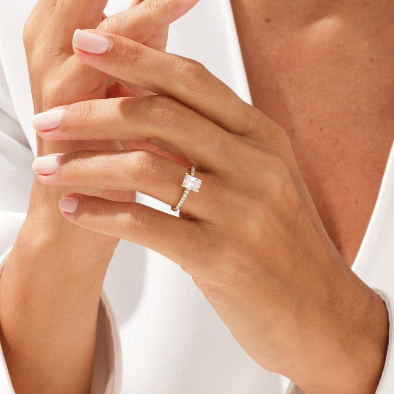 2.00 ctw Radiant Grace Lab Grown Diamond Eternity Engagement Ring