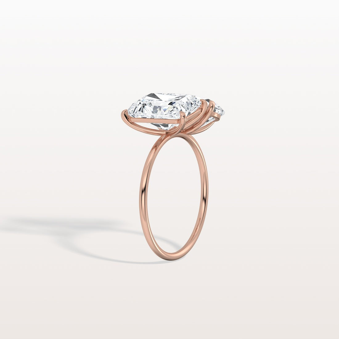 6.00 Ct In Radint Bardot Scallop Engagement Ring