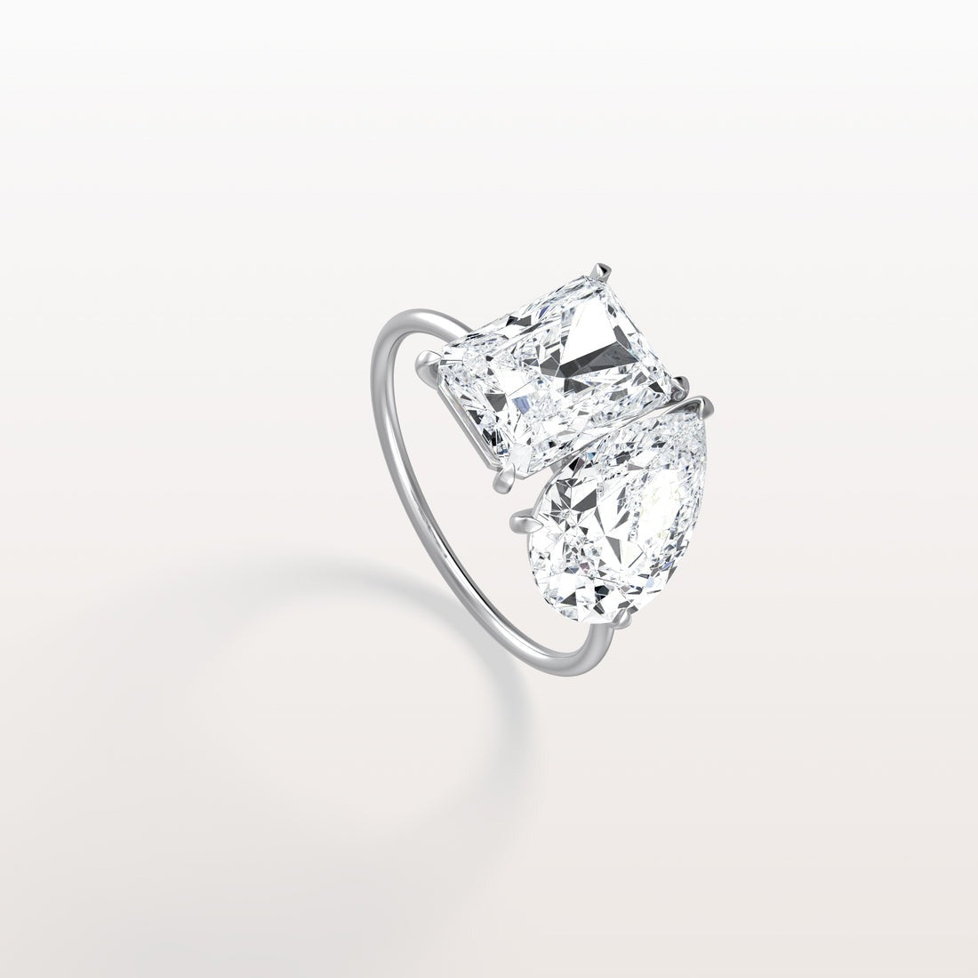 6.00 Ct In Radint Bardot Scallop Engagement Ring