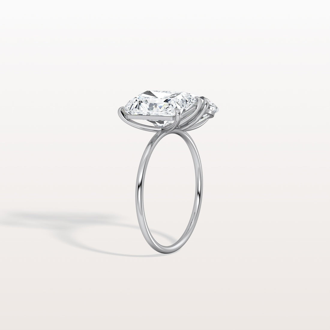 6.00 Ct In Radint Bardot Scallop Engagement Ring