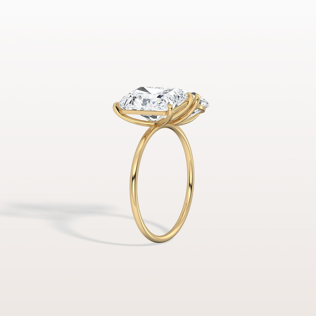 6.00 Ct In Radint Bardot Scallop Engagement Ring