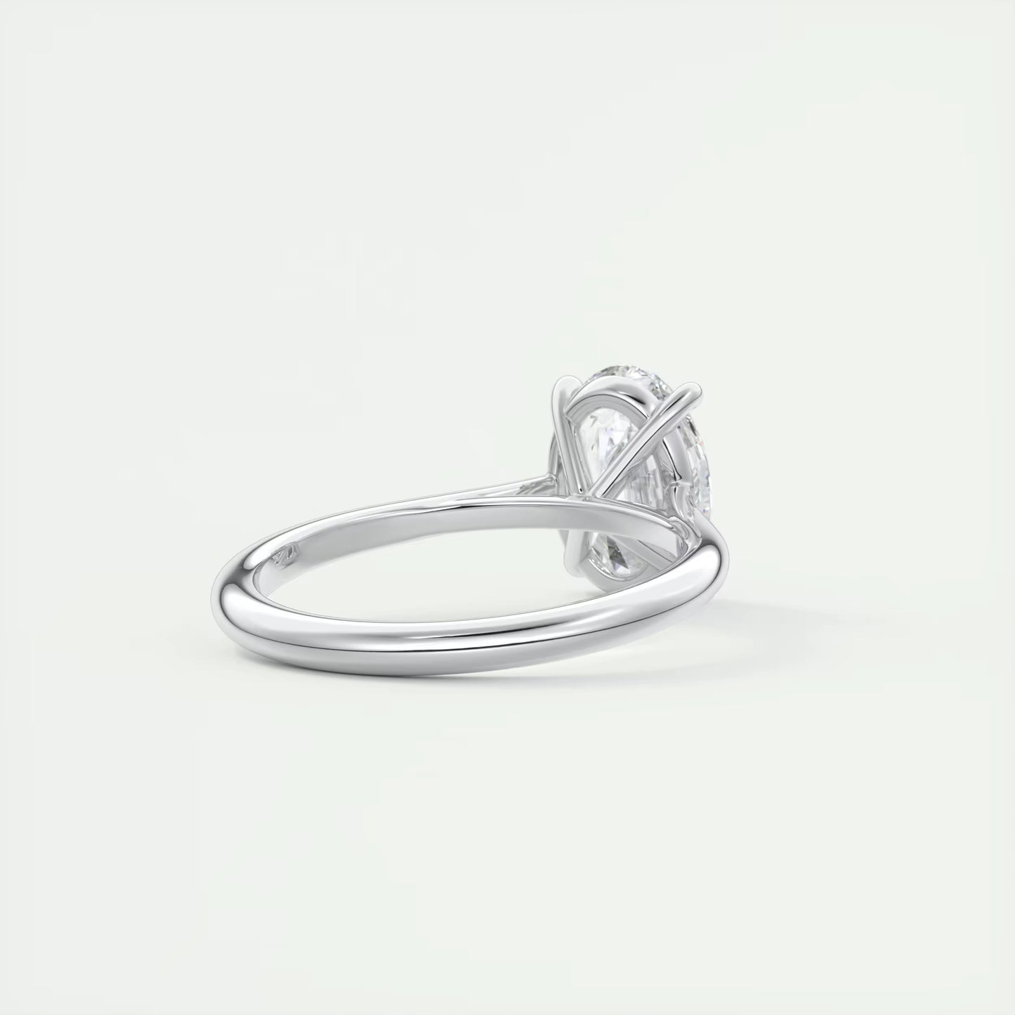 2.00 Ct The Cathedral Two Tone Oval Gold Cathedral Solitaire with Prongs Engagement Ring