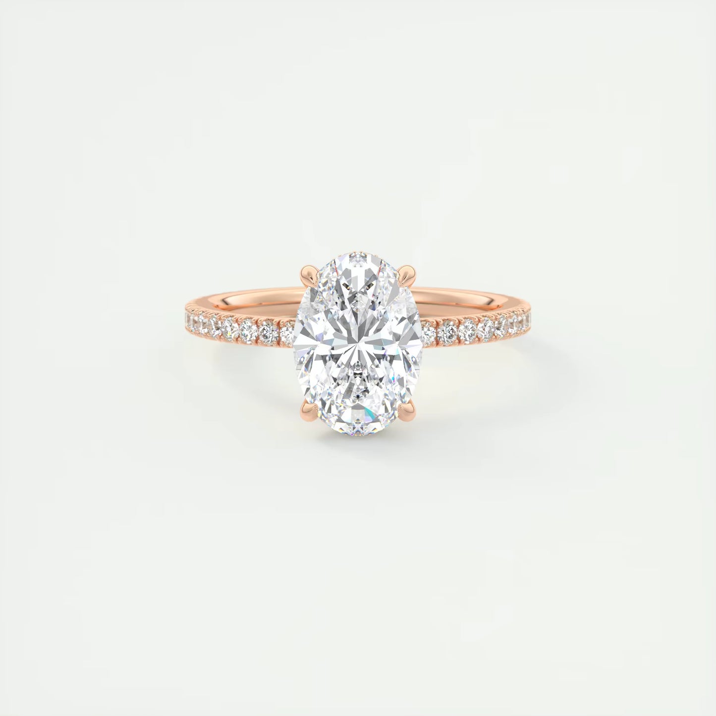 2.30 Ct The Harper Deluxe Oval Hidden Halo Pave Setting Ring