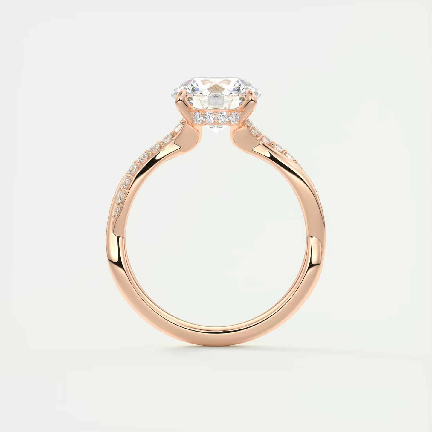 2.15 Ct The Knot Round Interwoven Solitaire Ring