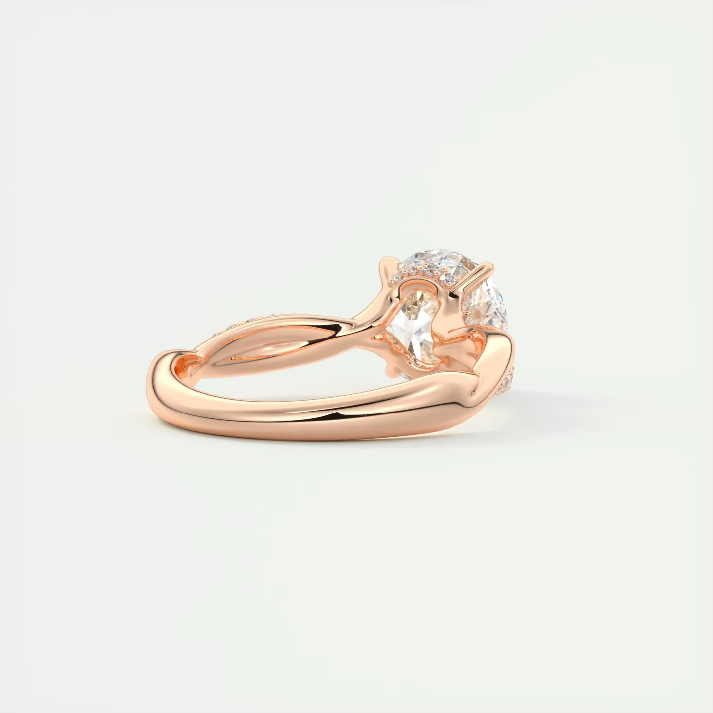 2.15 Ct The Knot Round Interwoven Solitaire Ring