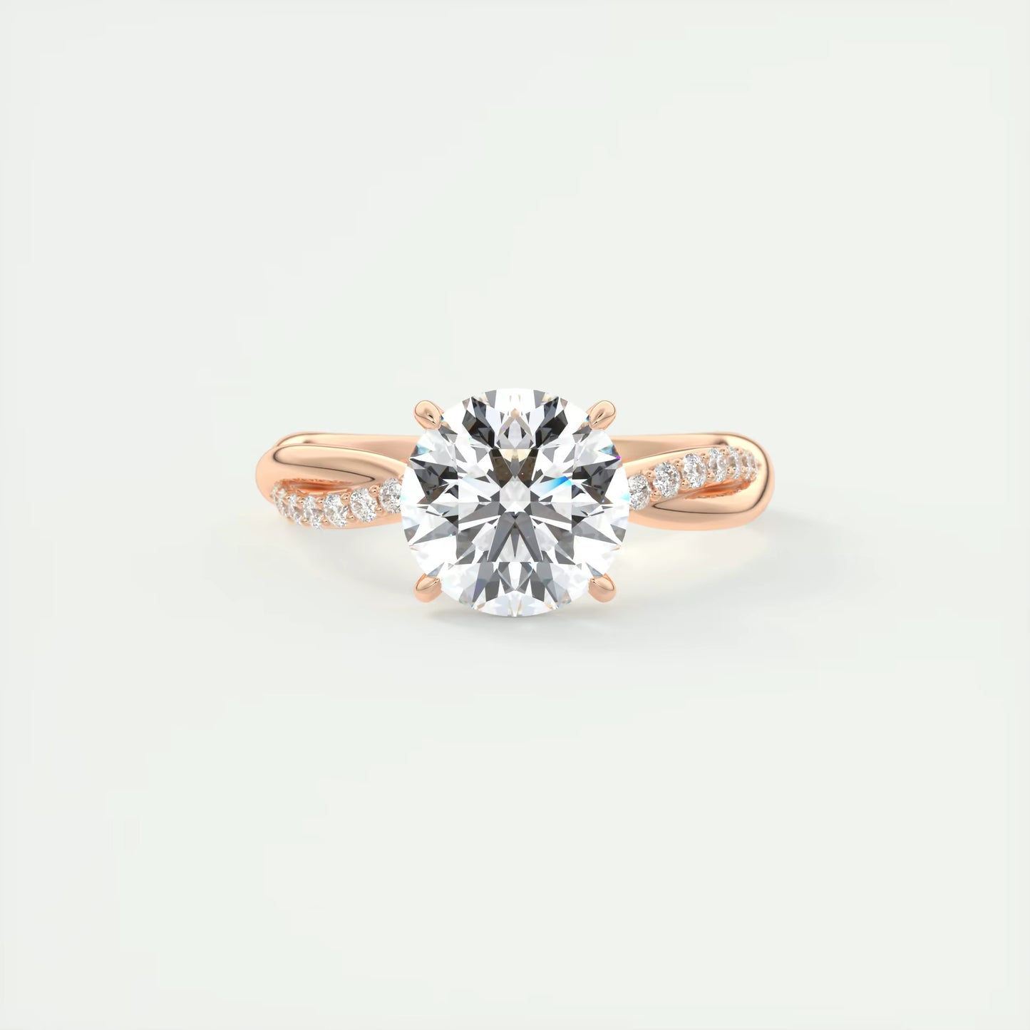 2.15 Ct The Knot Round Interwoven Solitaire Ring