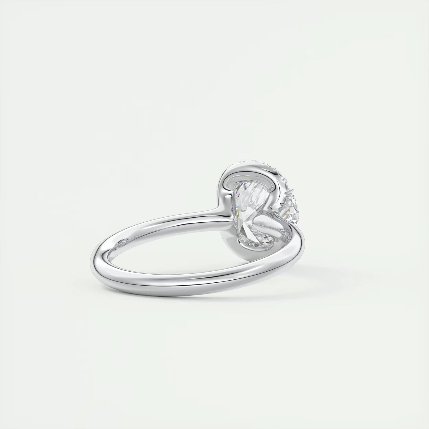 2.14 Ct In Round Bardot Scallop Engagement Ring
