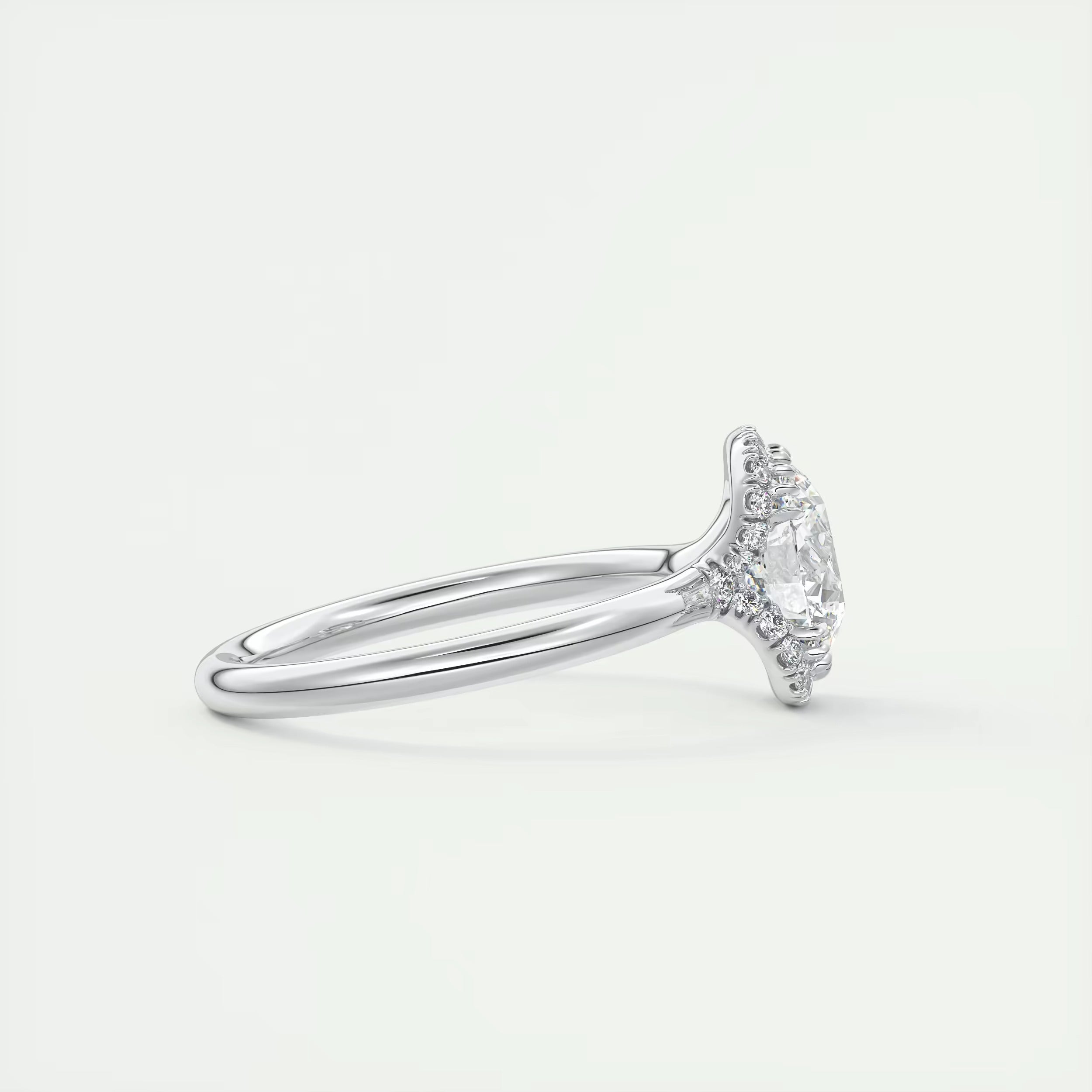2.14 Ct In Round Bardot Scallop Engagement Rings
