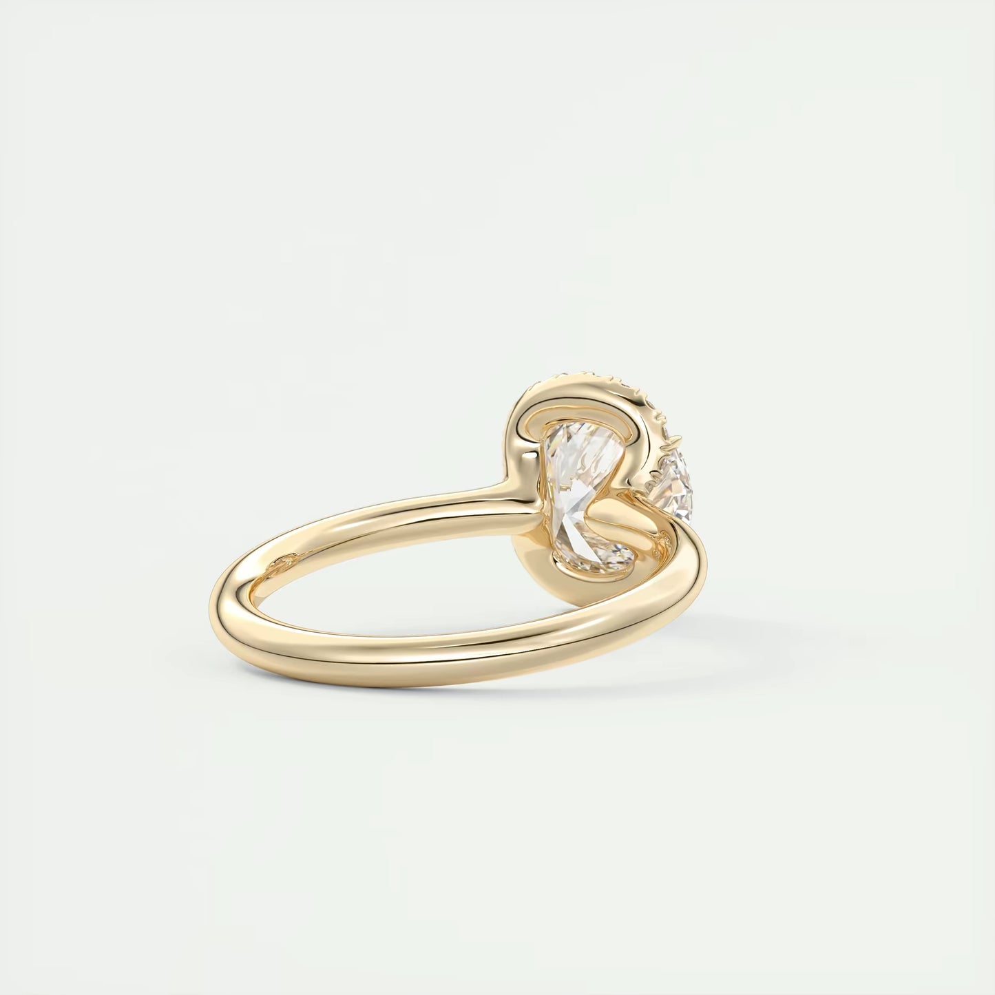 2.14 Ct In Round Bardot Scallop Engagement Ring