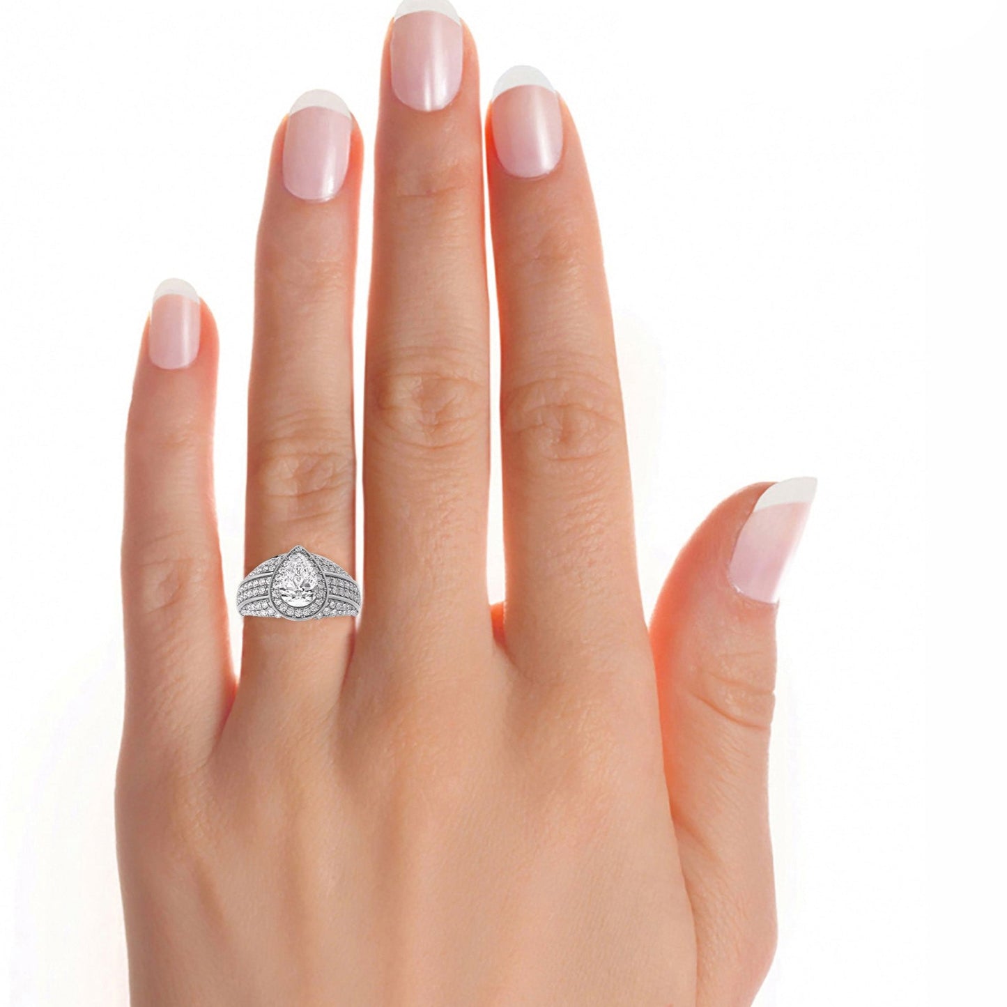 1.76 Ct Halo Vera Wang Love Collection & Engagement & Wedding Ring