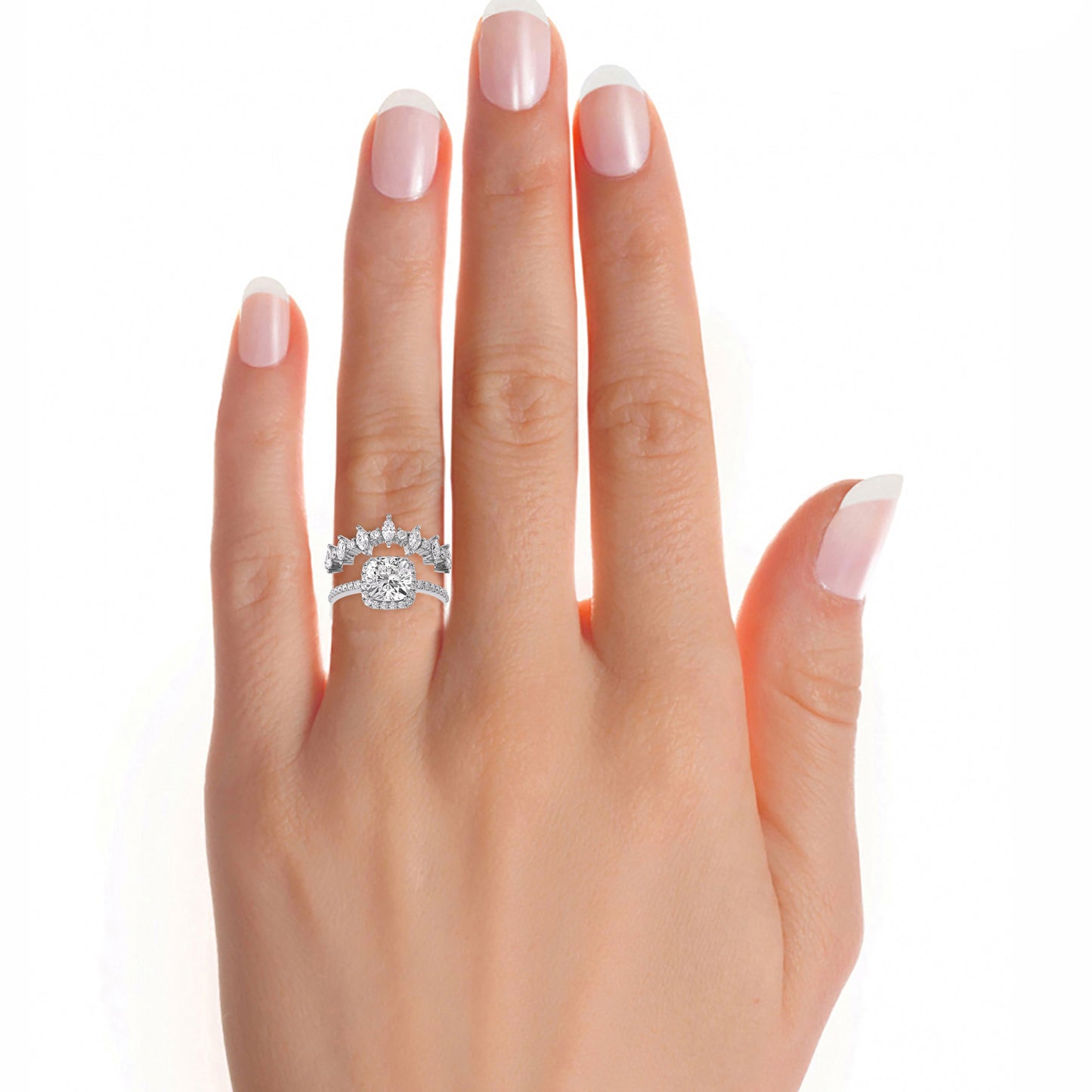 2.27 Ct Bridal Sets (Engagement Ring + Matching Band)& Wedding Rings
