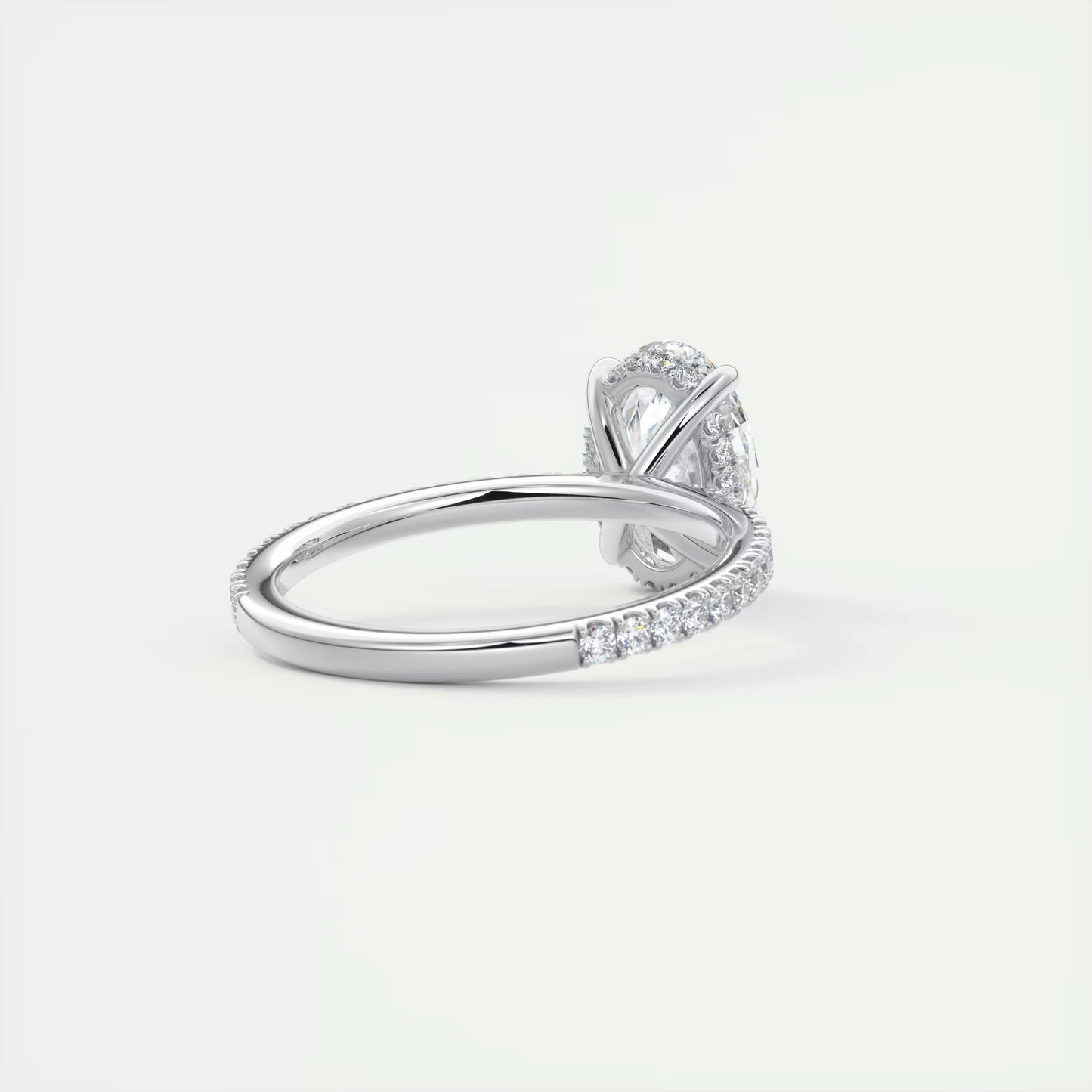 2.30 Ct The Harper Deluxe Oval Hidden Halo Pave Setting Ring