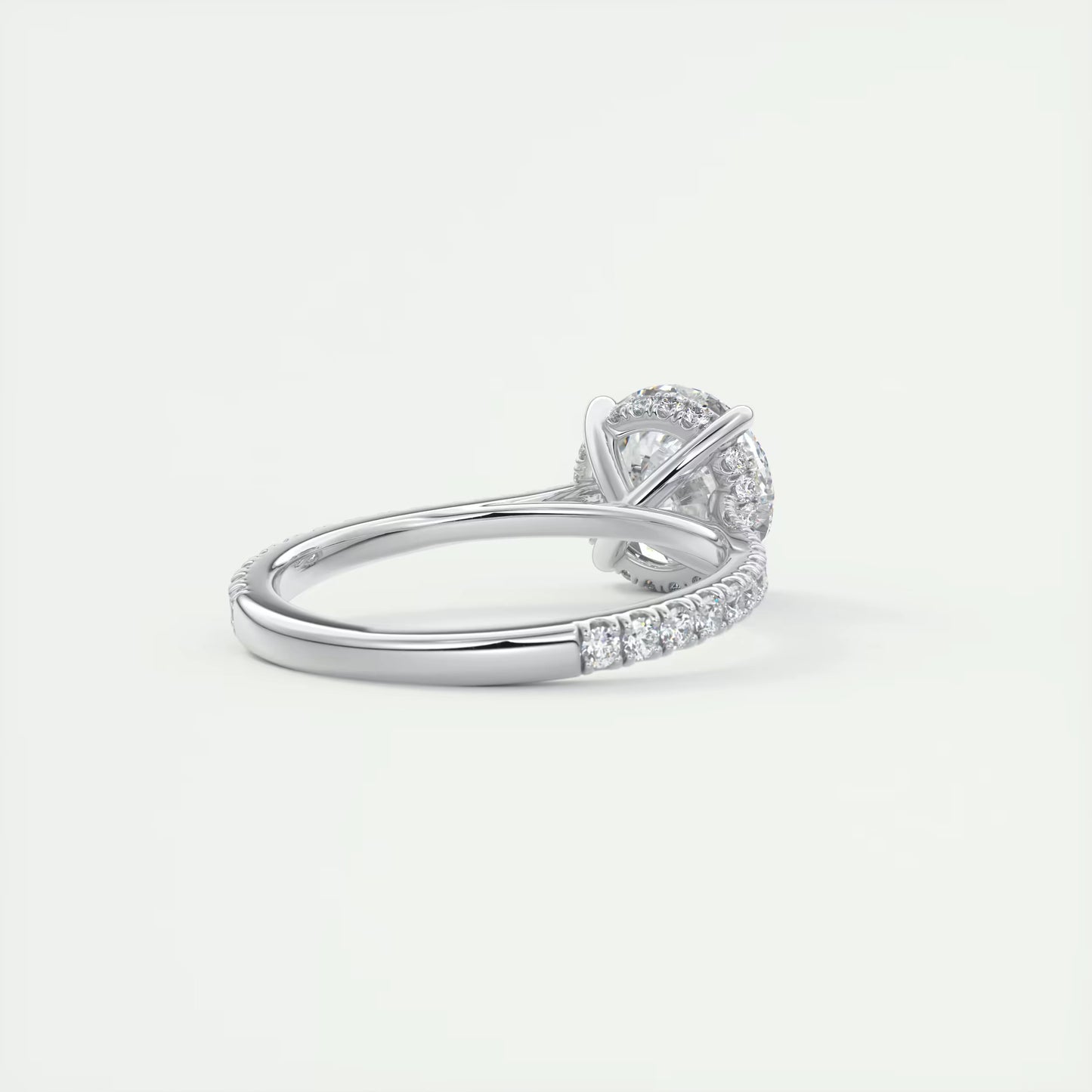 2.50 Ct The Cathedral Deluxe Round Hidden Halo Setting Ring