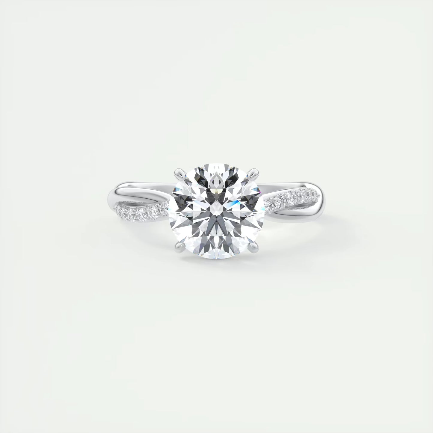 2.15 Ct The Knot Round Interwoven Solitaire Ring