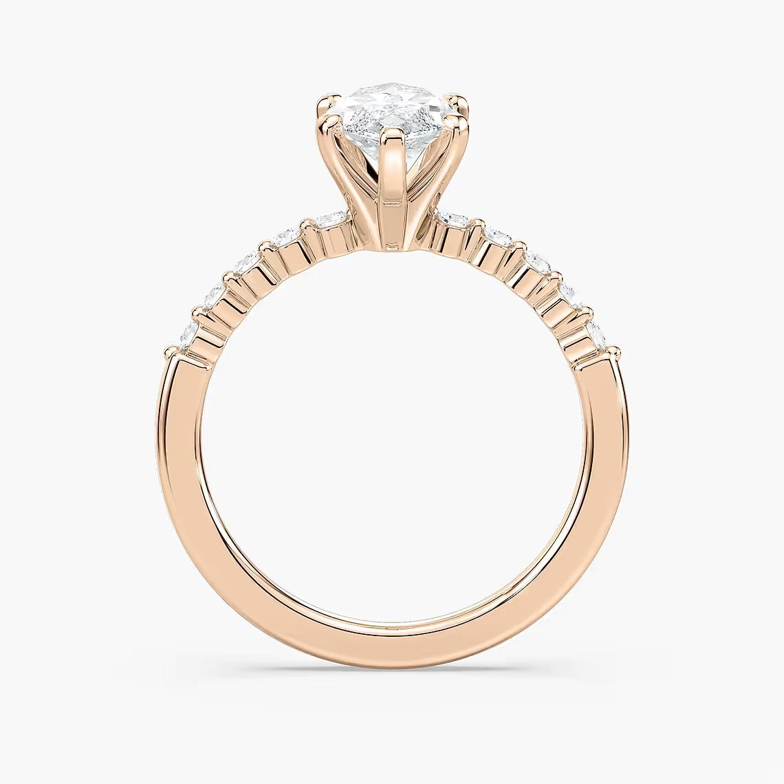 1.75 Ct In Marquise Bardot Scallop Engagement Ring