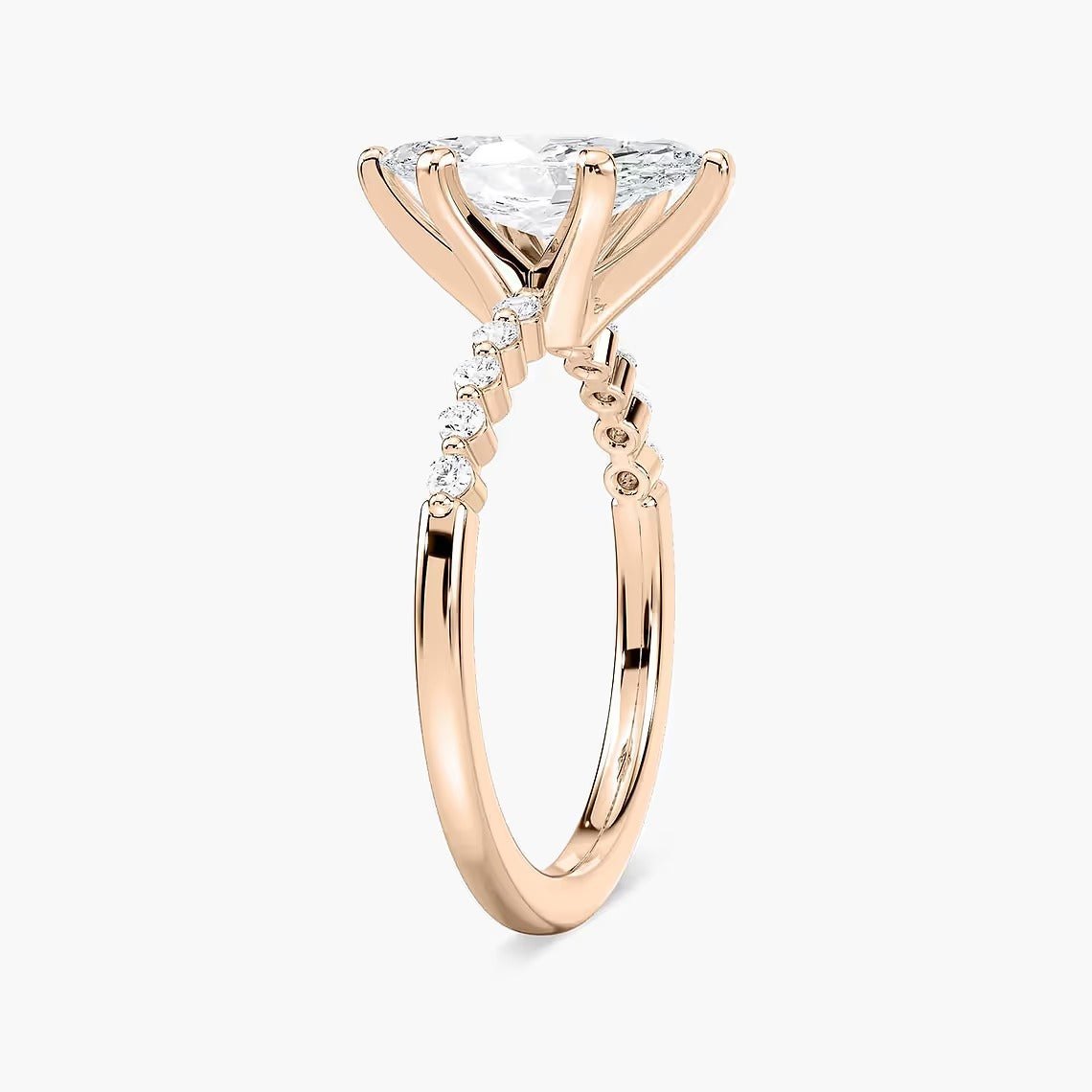 1.75 Ct In Marquise Bardot Scallop Engagement Ring