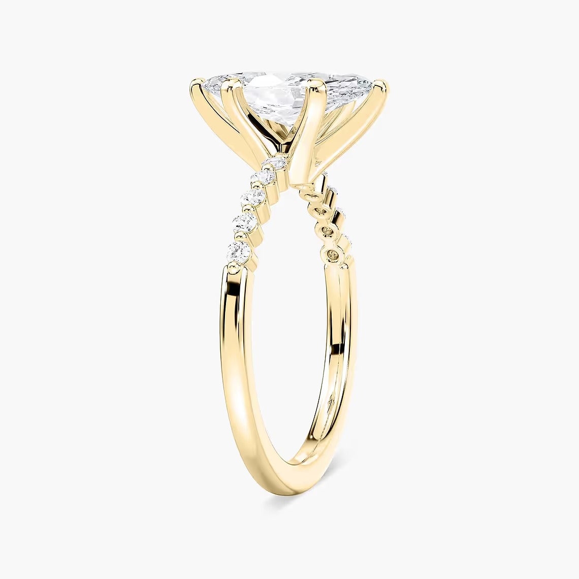 1.75 Ct In Marquise Bardot Scallop Engagement Ring
