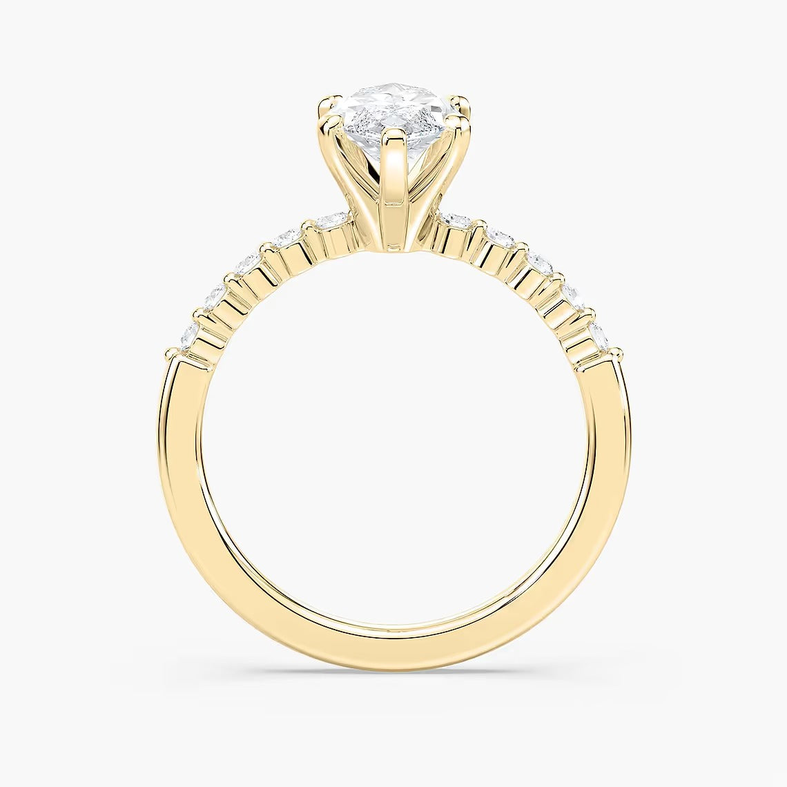 1.75 Ct In Marquise Bardot Scallop Engagement Ring