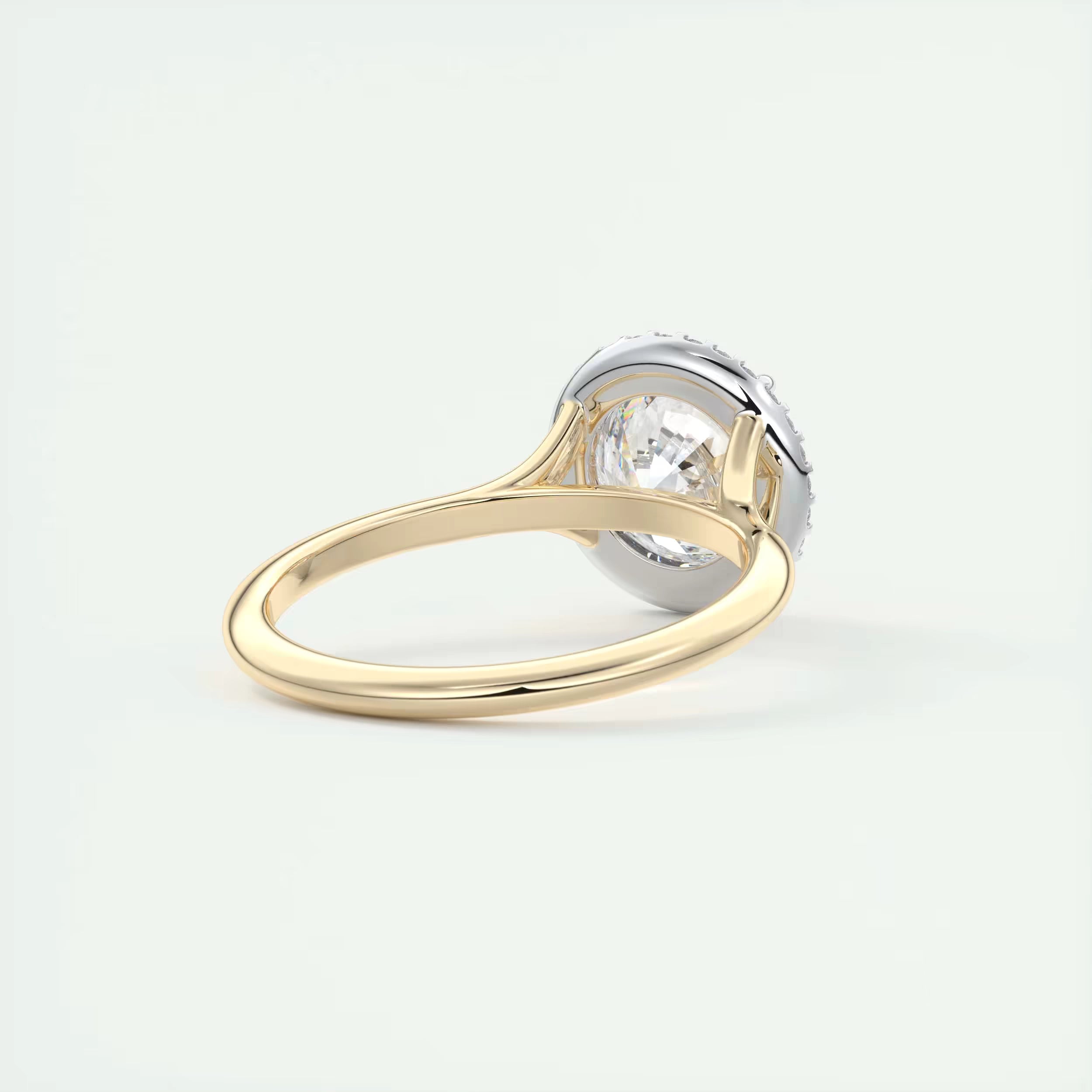 2.80 Ct Round Solitaire Classic Rub-Over Engagement Ring