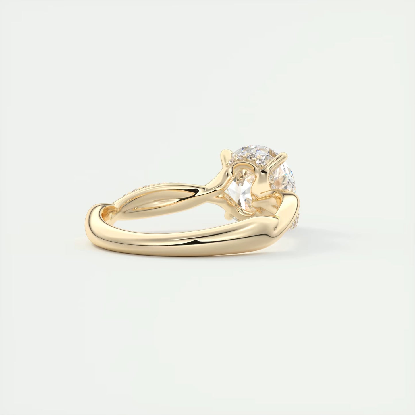 2.15 Ct The Knot Round Interwoven Solitaire Ring