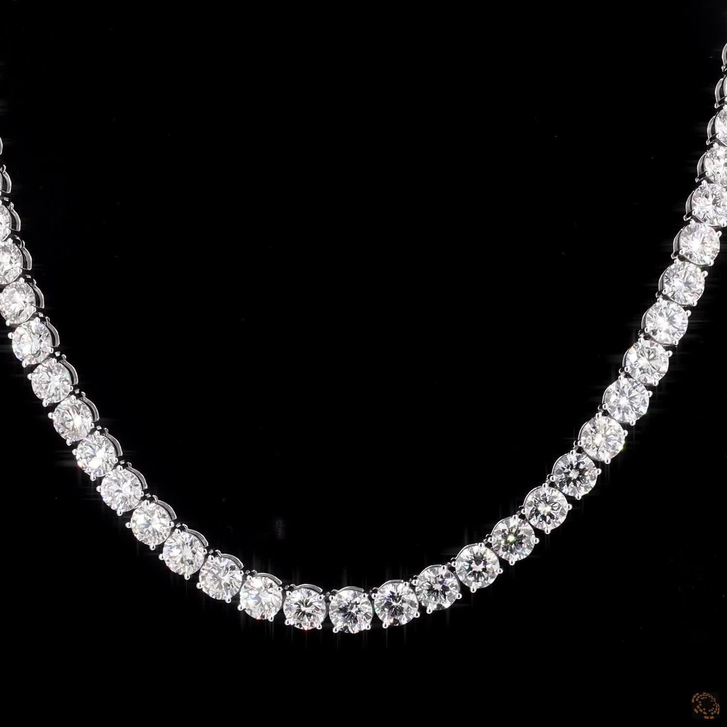 68.74 Ct Tennis Necklace / Diamond Eternity Chain