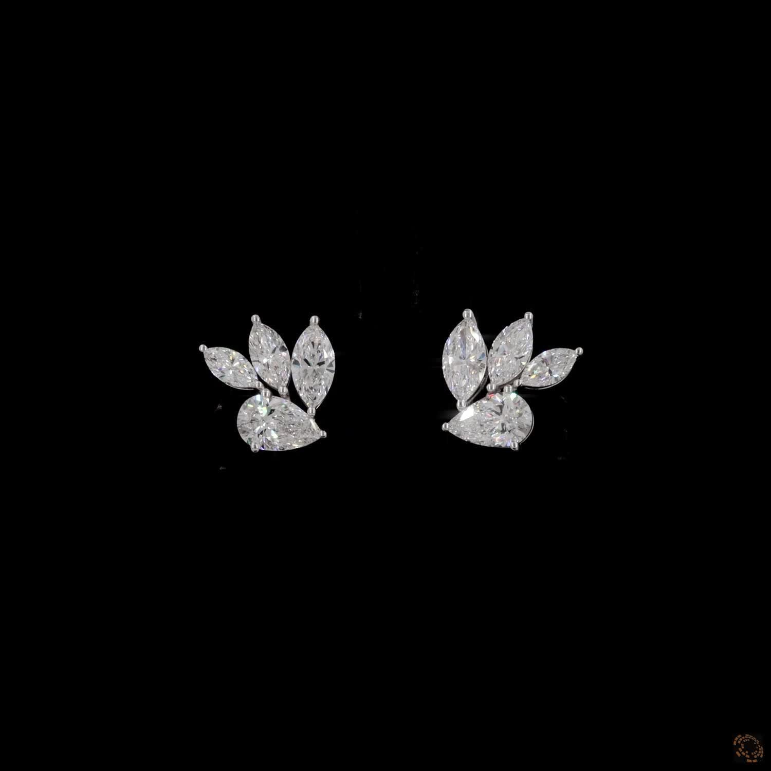 3.44 Ct High-clarity multi-shape lab-grown or natural diamonds Pear Cut and Marquise Cut