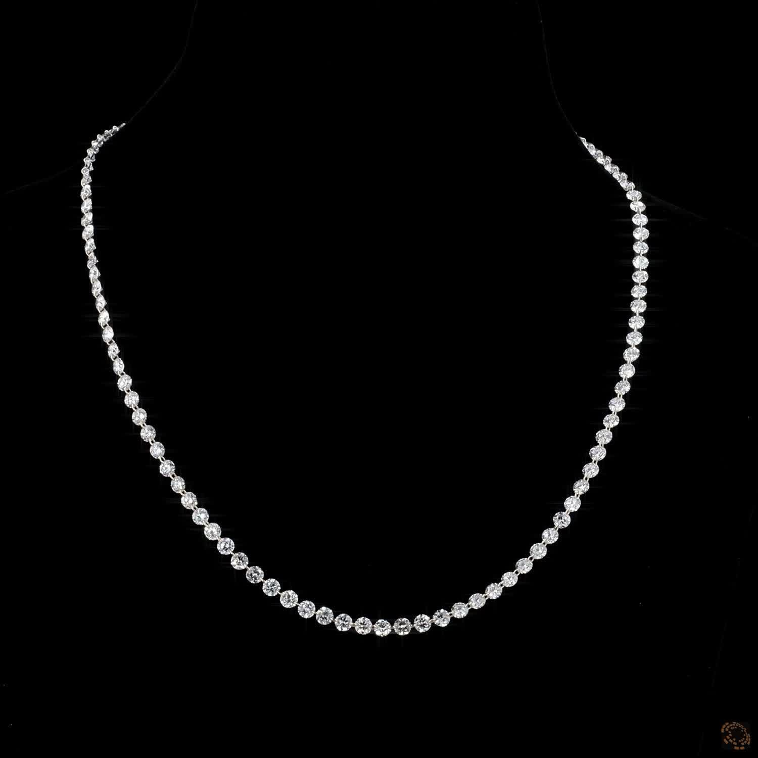 19.53 Ct High-clarity round brilliant cut diamonds handset in secure 4-prong or shared-prong mountings to amplify natural brilliance