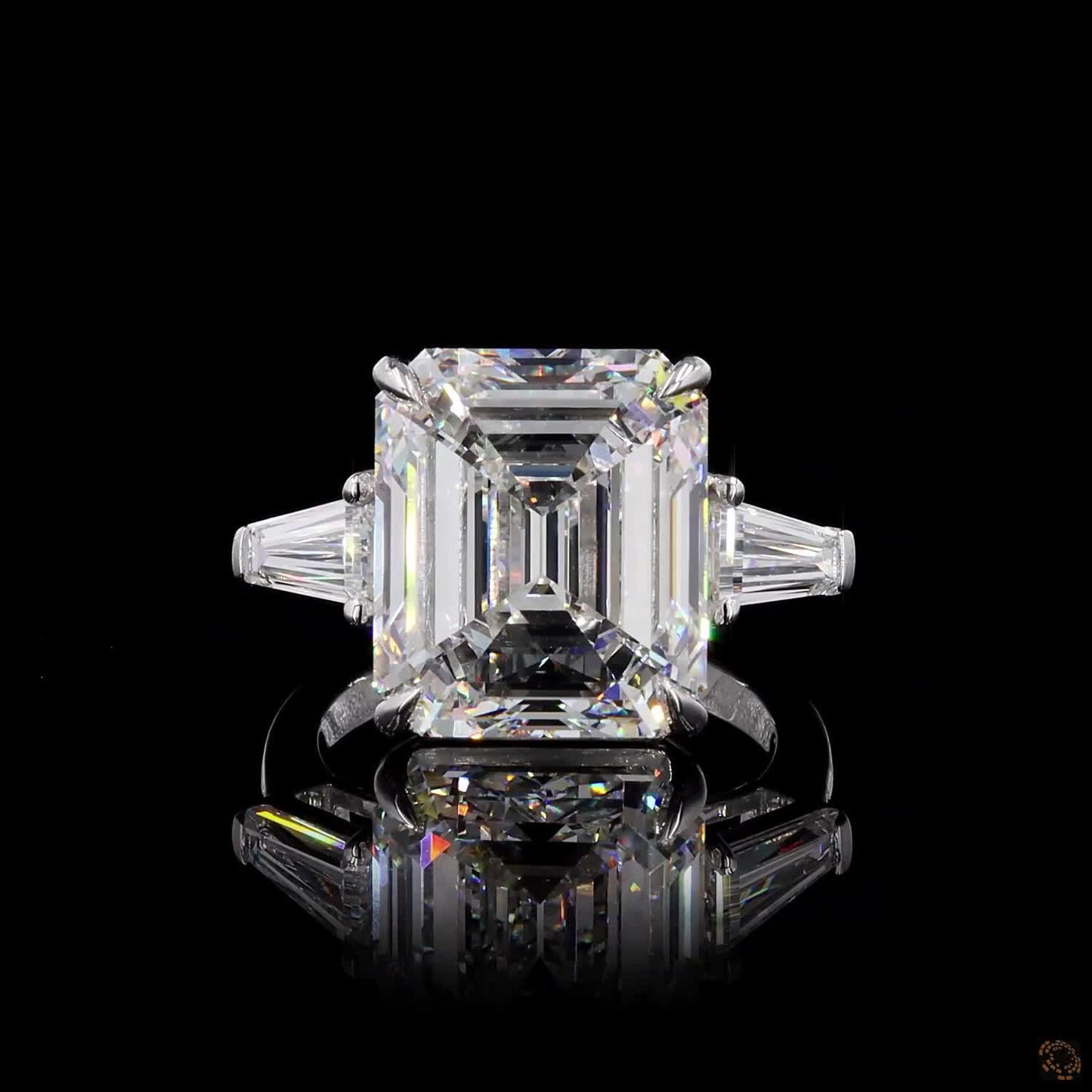 14.05 Ct Emerald cut ring large, Emerald cut Engagement Ring