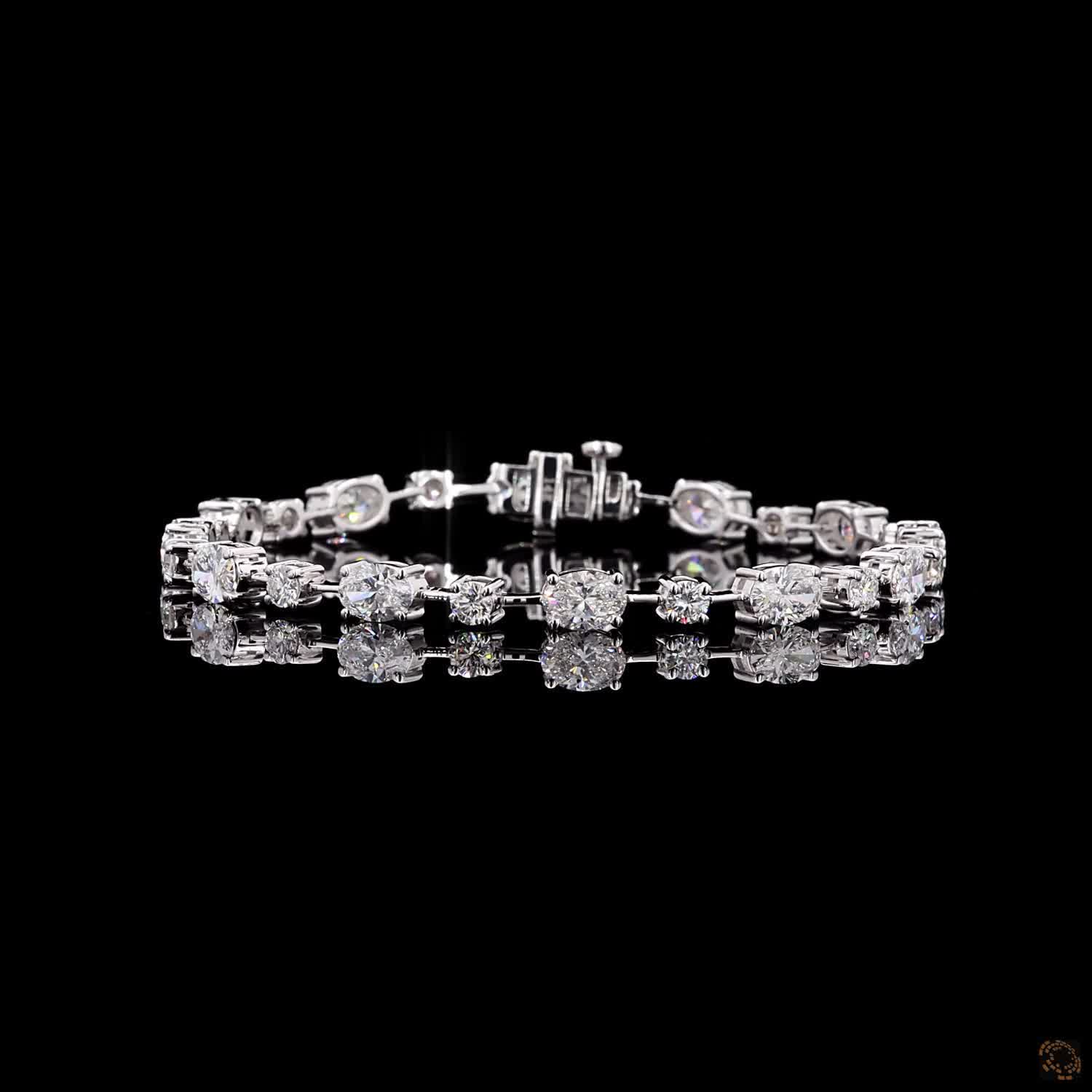 7.80Ct Lab Grown Diamond Tennis Bracelet
