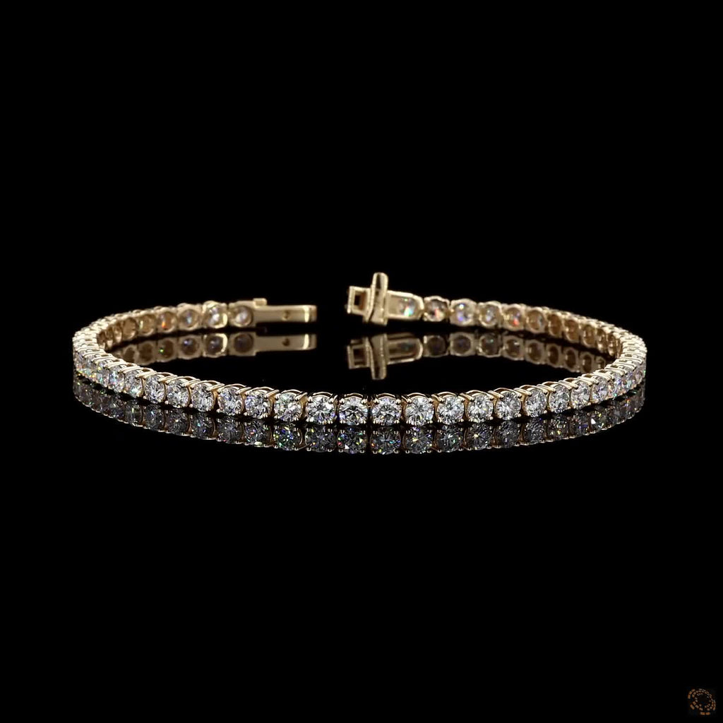 5.92 Ctw Single Line Tennis Bracelet with Diamonds - 4 Prong Straight