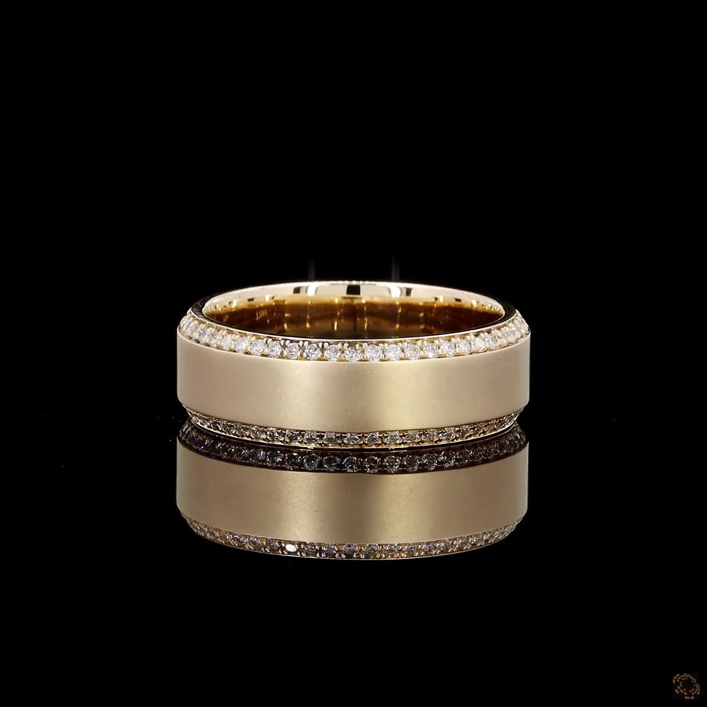 0.47 Ct Yellow Gold Diamond Wedding Band Ring Anniversary Natural Round