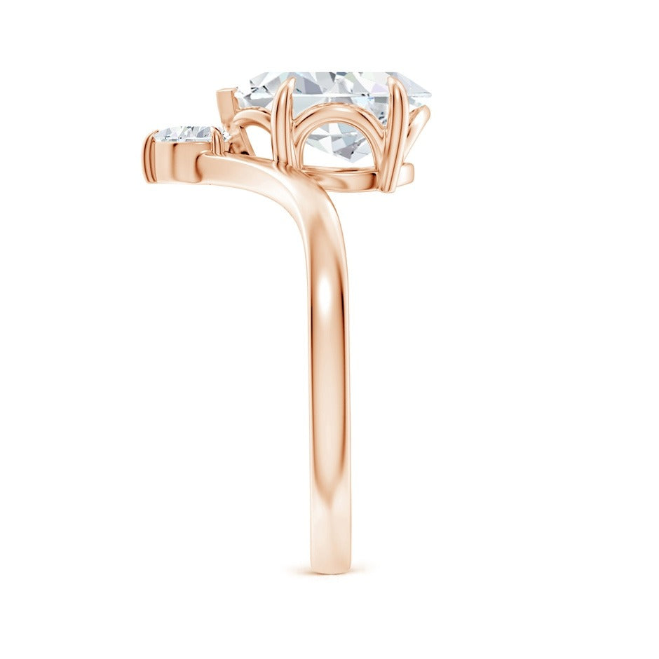 2.65 Ct In Pear Bardot Scallop Engagement Ring