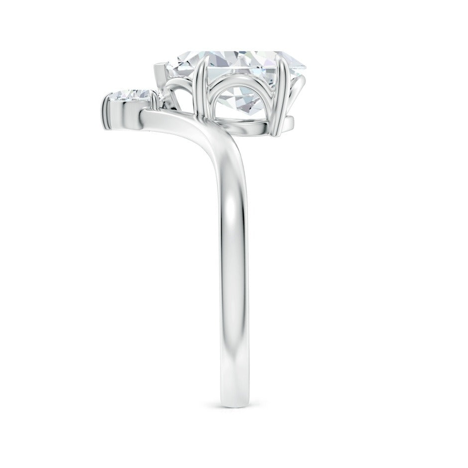 2.65 Ct In Pear Bardot Scallop Engagement Ring