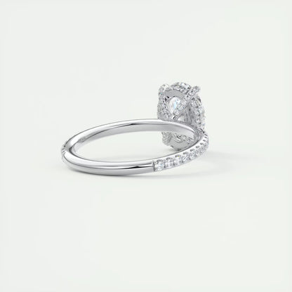2.40 Ct The Glitterbomb Oval Center Pavé Encrusted Ring