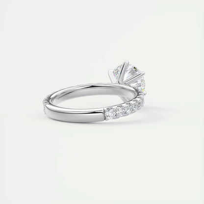 2.60 Ct Harper Eternity Round Center with 2.3mm Eternity Band Ring