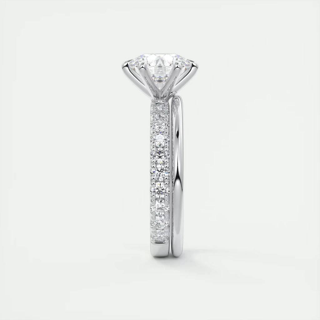 2.60 Ct Harper Eternity Round Center with 2.3mm Eternity Band Rings