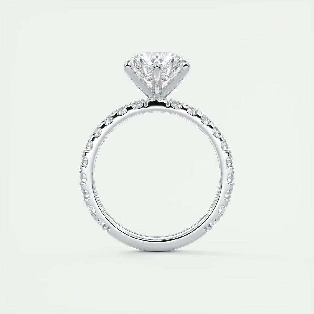 2.60 Ct Harper Eternity Round Center with 2.3mm Eternity Band Rings